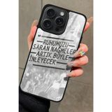 Snacase Apple iPhone 14 Pro ile Uyumlu Taraftar Sözü Yazılı Glossy Premium Kılıf, Fenerbahçe, Çift Katmanlı