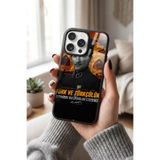 Snacase Apple iPhone 14 Pro Max ile Uyumlu Mustafa Kemal Atatürk Tasarımlı Glossy Premium Silikon Kılıf, Siyah iPhone14ProMax_1028