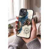 Snacase Apple iPhone 15 Plus ile Uyumlu Korsan Kostüm Tasarımlı Glossy Premium Silikon Kılıf, Siyah