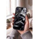 Snacase Apple iPhone 15 Plus ile Uyumlu Saldırı Tüfeği Tasarımlı Glossy Premium Kılıf, Silikon, Siyah
