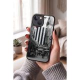 Snacase Apple iPhone 15 Plus ile Uyumlu Türk Bayrağı Tasarımlı Glossy Premium Silikon Kılıf, Siyah