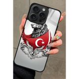 Snacase Apple iPhone 16 Pro ile Uyumlu Atatürk Portresi Tasarımlı Glossy Premium Silikon Kılıf, Siyah iPhone16Pro_276