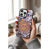 Snacase Apple iPhone 16 Pro ile Uyumlu Tarot Kartları Tasarımlı Glossy Premium Silikon Kılıf, Siyah