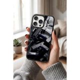 Snacase Apple iPhone 16 Pro Max ile Uyumlu Saldırı Tüfeği Tasarımlı Glossy Premium Silikon Kılıf, Siyah