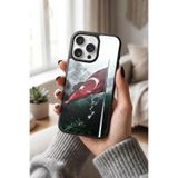 Snacase Apple iPhone 16 Pro Max ile Uyumlu Türk Bayrağı Tasarımlı Glossy Premium Silikon Kılıf, Siyah iPhone 16 Pro Max - TURK-1