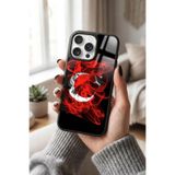 Snacase Apple iPhone 16 Pro Max ile Uyumlu Türk Bayrağı Tasarımlı Glossy Premium Silikon Kılıf, Siyah iPhone16ProMax_1337