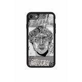 Snacase Apple iPhone 7 ile Uyumlu Atatürk Portre Tasarımlı Glossy Premium Kılıf, Silikon, Siyah iPhone7_248