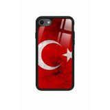 Snacase Apple iPhone 7 ile Uyumlu Atatürk Portresi Tasarımlı Glossy Premium Silikon Kılıf, Siyah iPhone7_277