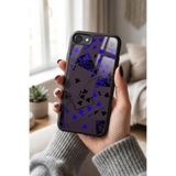Snacase Apple iPhone 7 ile Uyumlu İskambil Kağıdı Tasarımlı Glossy Silikon Kılıf, Siyah