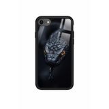 Snacase Apple iPhone 7 ile Uyumlu Küçük Çiçekler Tasarımlı Glossy Premium Kılıf, Silikon, Siyah iPhone7_440