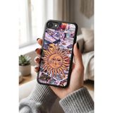 Snacase Apple iPhone 7 ile Uyumlu Tarot Kartları Tasarımlı Glossy Premium Silikon Kılıf, Siyah