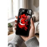 Snacase Apple iPhone 8 ile Uyumlu Türk Bayrağı Tasarımlı Glossy Premium Silikon Kılıf, Siyah iPhone8_1335