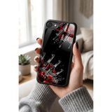 Snacase Apple iPhone SE ile Uyumlu Otomatik Tüfek Tasarımlı Glossy Premium Silikon Kılıf, Siyah