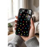 Snacase Apple iPhone SE ile Uyumlu Renkli Çiçek Deseni Glossy Premium Silikon Kılıf