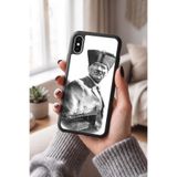 Snacase Apple iPhone X ile Uyumlu Mustafa Kemal Atatürk Tasarımlı Glossy Premium Silikon Kılıf, Siyah iPhone X - MUSTAFA_KEMAL_ATATÜRK-2
