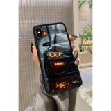 Snacase Apple iPhone X ile Uyumlu Pastel Çiçek Deseni Glossy Premium Silikon Kılıf, Siyah iPhoneX_402