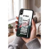 Snacase Apple iPhone X ile Uyumlu Türk Bayrağı Tasarımlı Glossy Premium Silikon Kılıf, Siyah
