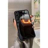 Snacase Apple iPhone Xs ile Uyumlu Çiçek Deseni Tasarımlı Glossy Premium Silikon Kılıf, Siyah iPhoneXs_400