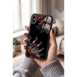 Snacase Apple iPhone Xs ile Uyumlu Otomatik Tüfek Tasarımlı Glossy Premium Silikon Kılıf, Siyah