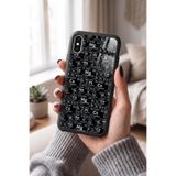 Snacase Apple iPhone Xs ile Uyumlu Periyodik Tablo Tasarımlı Glossy Premium Kılıf, Silikon, Siyah