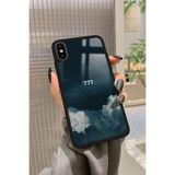Snacase Apple iPhone Xs Max ile Uyumlu Çiçek Deseni Tasarımlı Glossy Premium Kılıf, Silikon, Siyah iPhoneXsMax_372