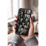 Snacase Apple iPhone Xs Max ile Uyumlu Mustafa Kemal Atatürk Tasarımlı Glossy Premium Silikon Kılıf, Siyah iPhoneXsMax_1021