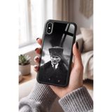 Snacase Apple iPhone Xs Max ile Uyumlu Mustafa Kemal Atatürk Tasarımlı Glossy Premium Silikon Kılıf, Siyah iPhoneXsMax_1033