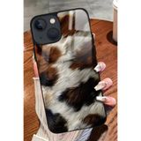 Snacase iPhone 14 Plus ile Uyumlu Darbeye Dayanıklı Kahverengi Leopar Tasarımlı Glossy Premium Kılıf