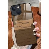 Snacase iPhone 14 Plus ile Uyumlu Darbeye Dayanıklı Kahverengi Poster Tasarımlı Glossy Premium Kılıf
