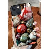 Snacase iPhone 14 Plus Uyumlu Darbeye Dayanıklı Renkli Taş Tasarımlı Glossy Premium Kılıf