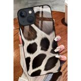 Snacase iPhone 15 Plus ile Uyumlu Darbeye Dayanıklı Kahverengi Leopar Tasarımlı Glossy Premium Kılıf