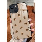 Snacase iPhone 15 Plus Uyumlu Darbeye Dayanıklı Ayıcık Tasarımlı Glossy Premium Kılıf, Kahverengi