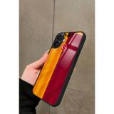 Snacase iPhone 16 ile Uyumlu Futbol Takımı Tasarımlı Glossy Premium Kılıf, Galatasaray, Çift Katmanlı