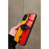 Snacase iPhone 16 Plus ile Uyumlu Gerçek Sevdam Yazılı Glossy Premium Kılıf, Galatasaray, Kırmızı-Sarı