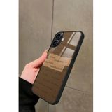 Snacase iPhone 16 Plus ile Uyumlu Kahverengi Poster Tasarımlı Glossy Premium Kılıf