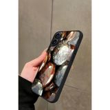 Snacase iPhone 16 Plus ile Uyumlu Kahverengi Taş Tasarımlı Glossy Premium Kılıf