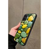 Snacase iPhone 16 Plus ile Uyumlu Yeşil & Sarı Taş Tasarımlı Glossy Premium Kılıf