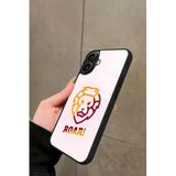Snacase iPhone 16 Plus Uyumlu Aslan Tasarımlı Glossy Premium Kılıf, Galatasaray, Beyaz