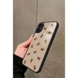 Snacase iPhone 16 Uyumlu Ayıcık Tasarımlı Glossy Premium Kılıf, Kahverengi