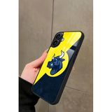 Snacase iPhone 16 Uyumlu Boğa Tasarımlı Glossy Premium Kılıf, Fenerbahçe, Çift Katmanlı