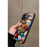 Snacase iPhone 16 Uyumlu Renkli Taş Tasarımlı Glossy Premium Kılıf