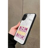 Snacase iPhone 16 Uyumlu Taraftar Sözü Yazılı Glossy Premium Kılıf, Galatasaray - 571