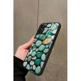 Snacase iPhone 16 Uyumlu Yeşil Taş Tasarımlı Glossy Premium Kılıf