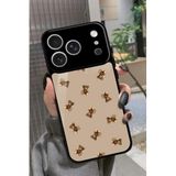 Snacase iPhone 17 Pro Max ile Uyumlu Ayıcık Tasarımlı Glossy Premium Kılıf, Kahverengi