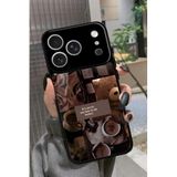 Snacase iPhone 17 Pro Max ile Uyumlu Kahverengi Poster Tasarımlı Glossy Premium Kılıf