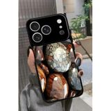 Snacase iPhone 17 Pro Max ile Uyumlu Kahverengi Taş Tasarımlı Glossy Premium Kılıf
