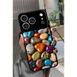 Snacase iPhone 17 Pro Max ile Uyumlu Renkli Taş Tasarımlı Glossy Premium Kılıf