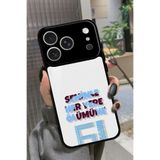 Snacase iPhone 17 Pro Max Uyumlu 61 Yazılı Glossy Premium Kılıf, Çift Katmanlı, Beyaz-Siyah
