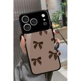 Snacase iPhone 17 Pro Max Uyumlu Kahverengi Kurdele Tasarımlı Glossy Premium Kılıf