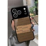 Snacase iPhone 17 Pro Max Uyumlu Kahverengi Poster Tasarımlı Glossy Premium Kılıf